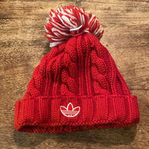 Adidas red Nebraska beanie